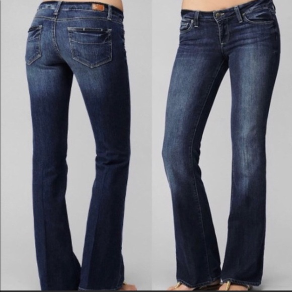 PAIGE Denim - Paige Laurel Canyon Lowrise Bootcut Premium Denim mildly distressed Jeans 27